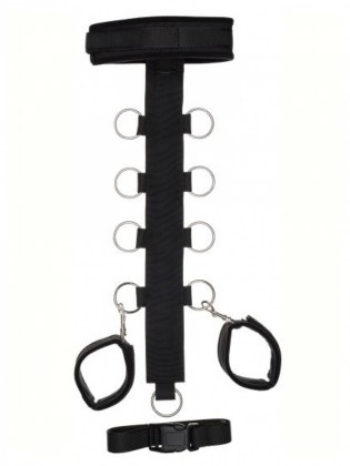 Fetish T-shape Collar and Wrist restraint AF 1051 -2